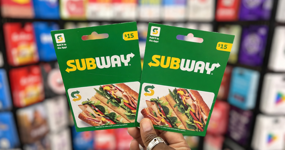 Subway Giving Away 1,000 FREE $15 Gift Cards Daily – Enter NOW!