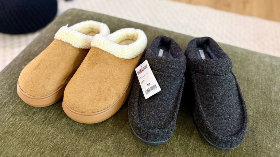 two pair of slippers