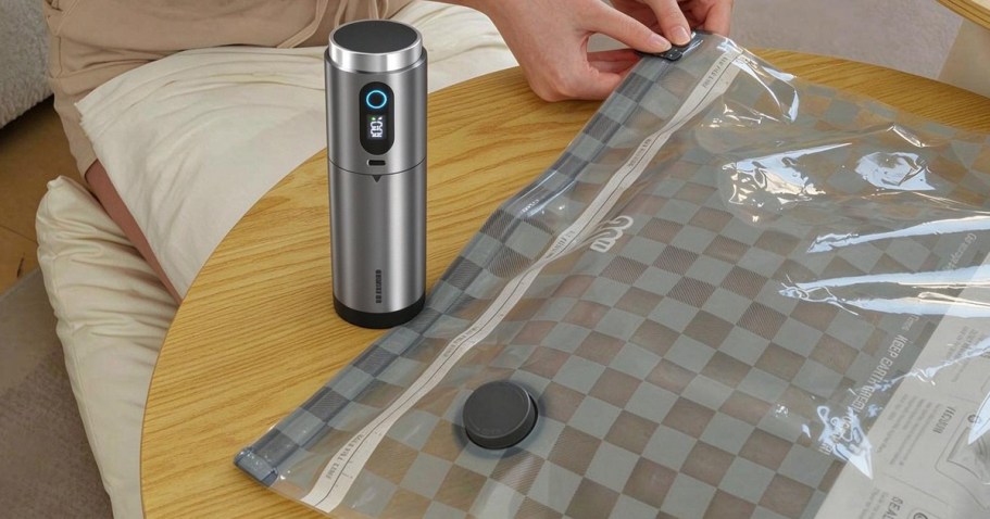 Travel Vacuum Bag Sets w/ Rechargeable Pump from $16.99 on Amazon (Reg. $37)
