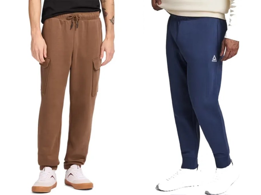Airwalk Men's & Big Men's Fleece Cargo Pant and Reebok Sweatpants