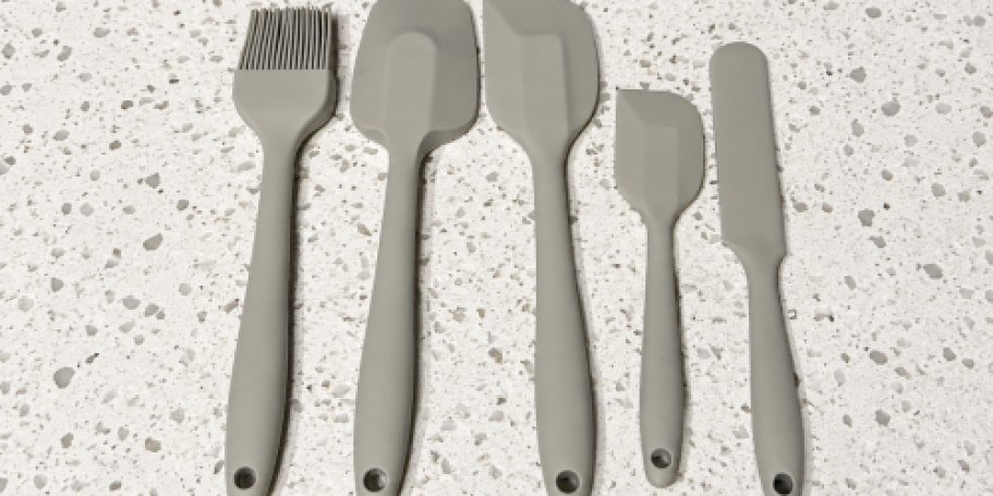 Amazon Basics Silicone 5-Piece Spatula Set Only $6.64 Shipped for Prime Members