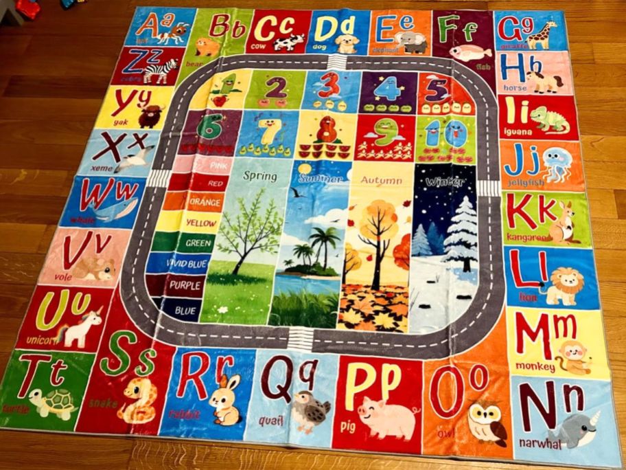 UKISS ABC Educational 55"x55" Kids Play Rug
