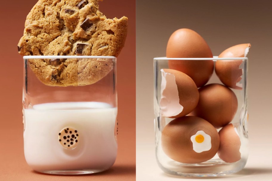 brunch icon glass in cookies and sunnyside up