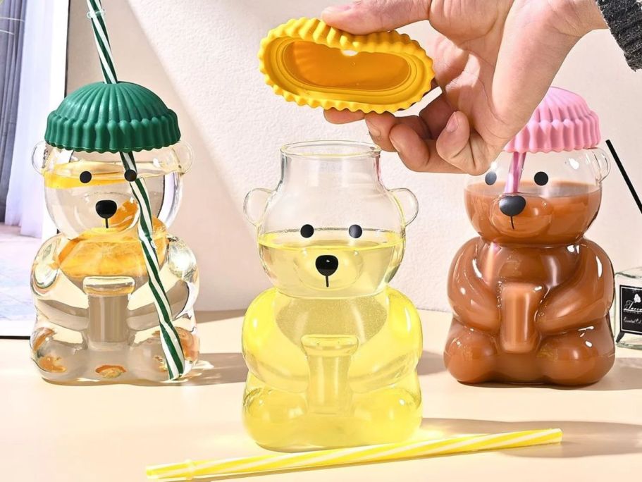 Bear-y Cute! This Viral Glass Straw Tumbler Is Just $12.48 at Walmart