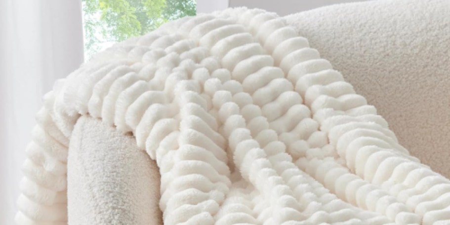 Ribbed Throw Blanket Only $7.97 Shipped for Prime Members