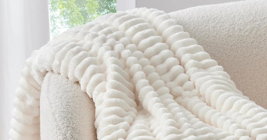 Ribbed Throw Blanket Only $7.97 Shipped for Prime Members