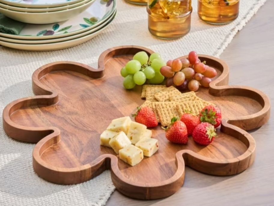 Better Homes & Gardens Floral Acacia Wood Serving Platter