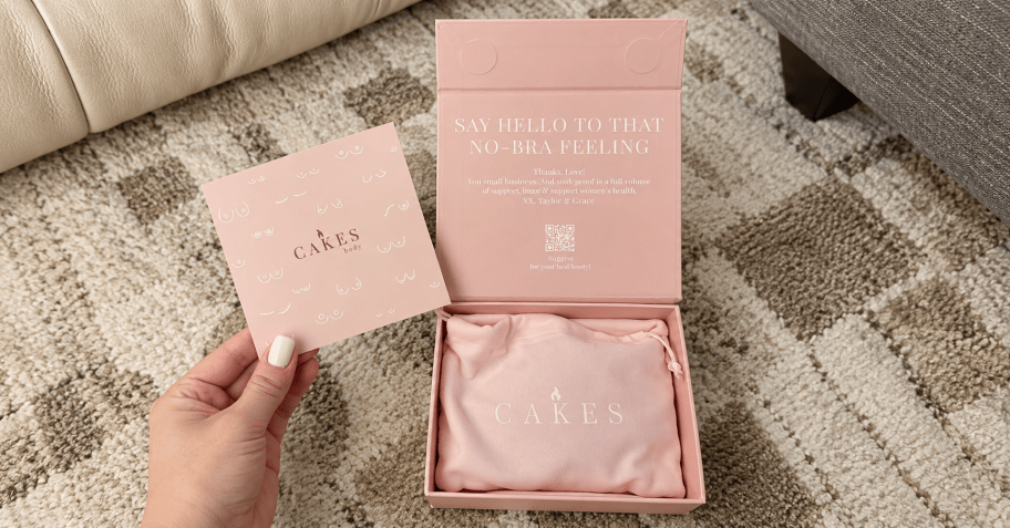 hand holding cakes nipple covers