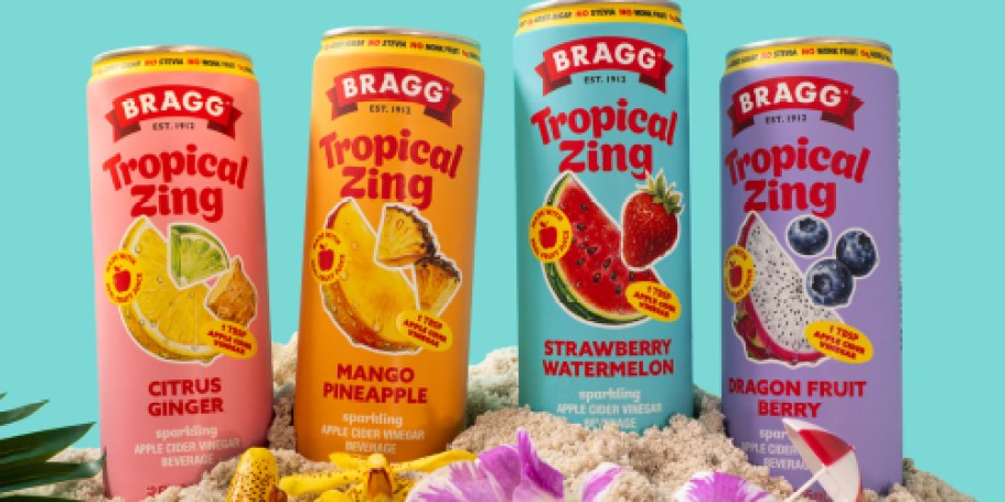 NEW Bragg Sparkling Apple Cider Vinegar Drinks 4-Pack Only $8.99 on Amazon
