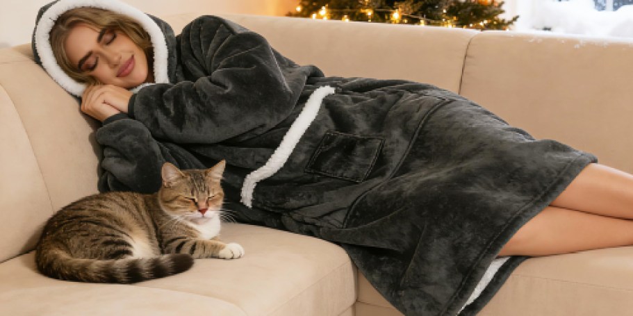 Wearable Blanket Hoodie Just $14.99 on Amazon (Reg. $30)