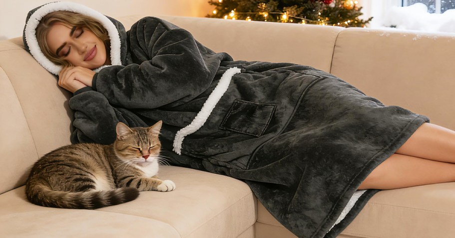 Wearable Blanket Hoodie Just $14.99 on Amazon (Reg. $30)