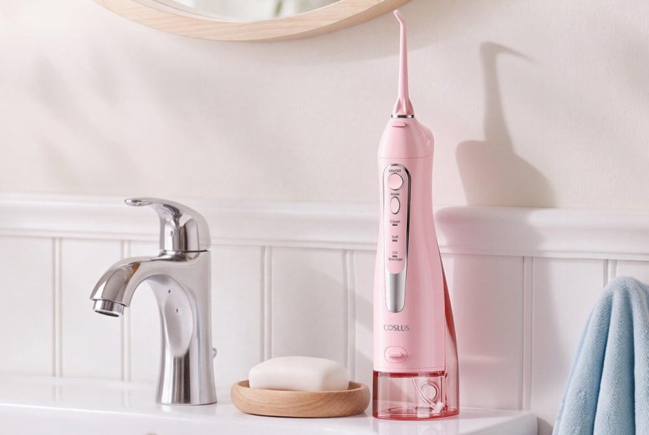 Cordless Pink Water Flosser Only $7.99 Shipped on Amazon