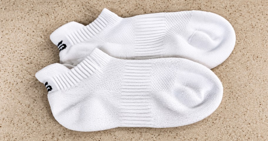 two white ankle socks
