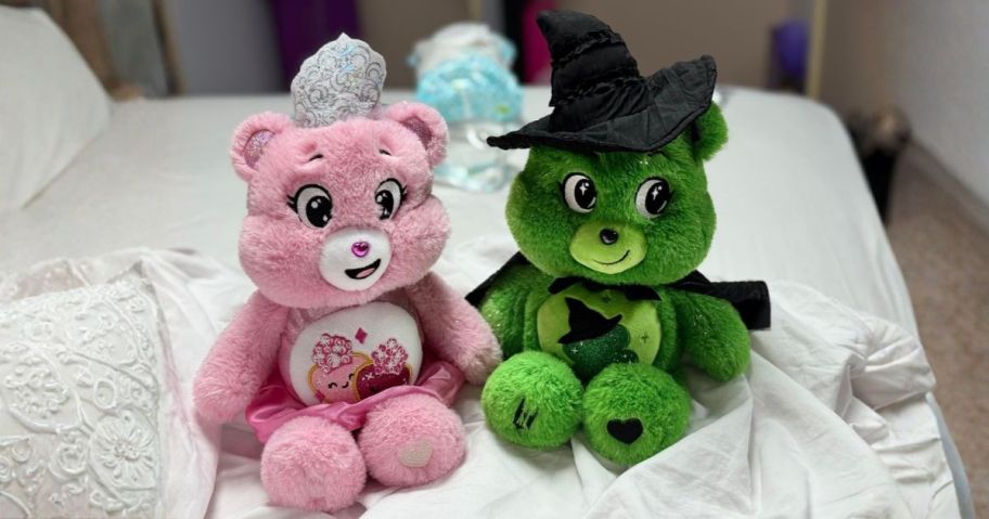 Care Bears X Wicked 2-Pack on bed