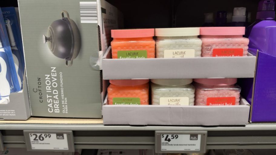 Cast iron and body scrubs at the store