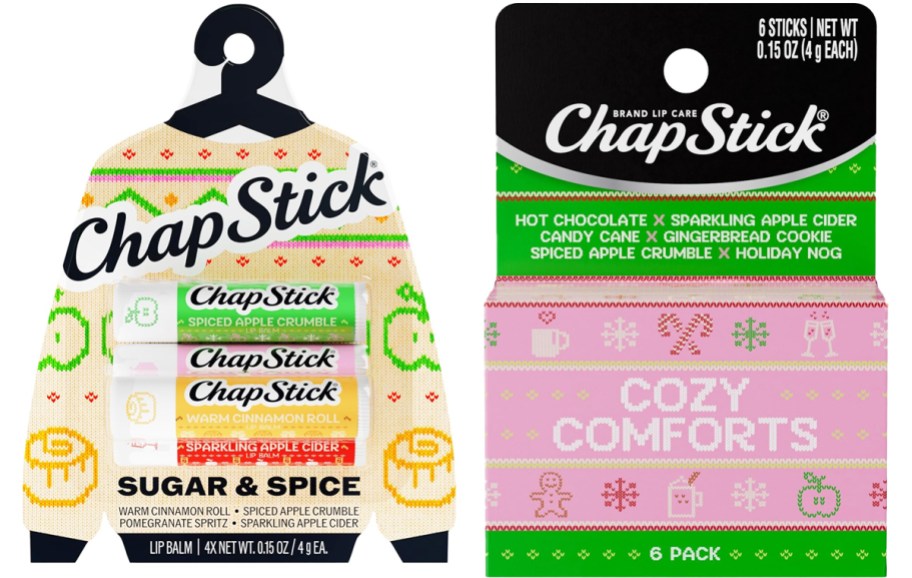 two holiday ChapStick Lip Balm sets