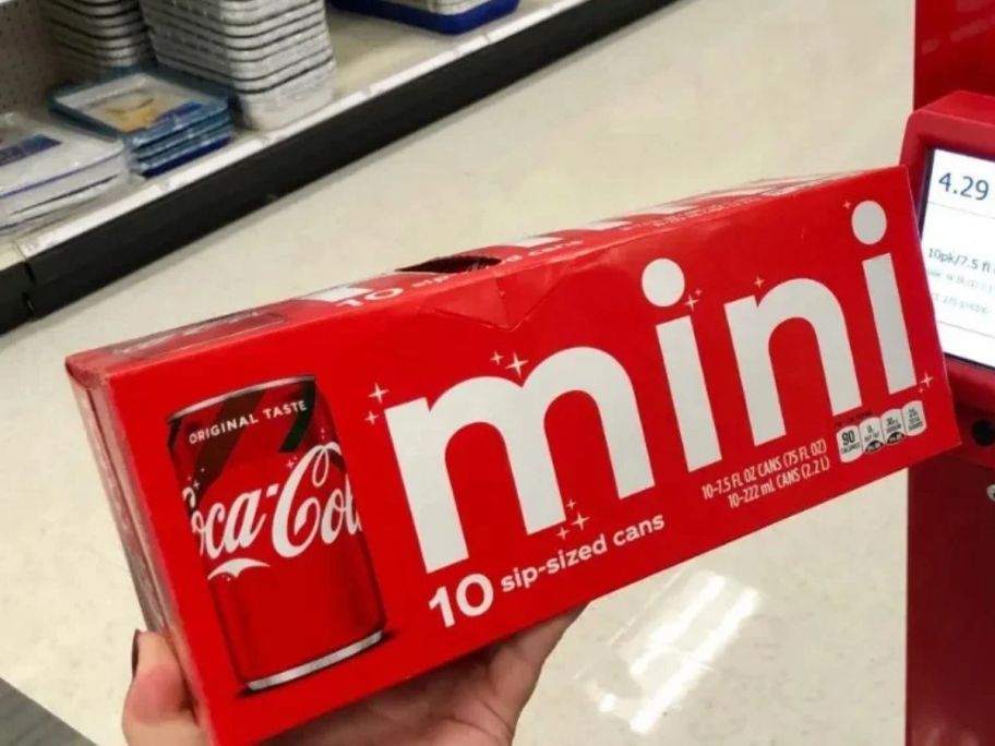 Coca-Cola 7.5oz 10-Pack in hand in store