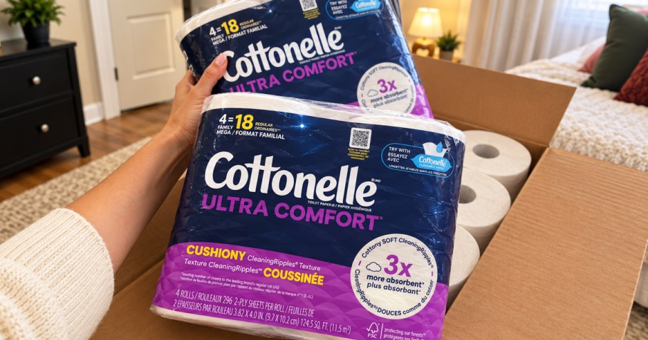 Price Drop: Cottonelle Toilet Paper Mega Rolls 32-Count Just $18 Shipped for Prime Members