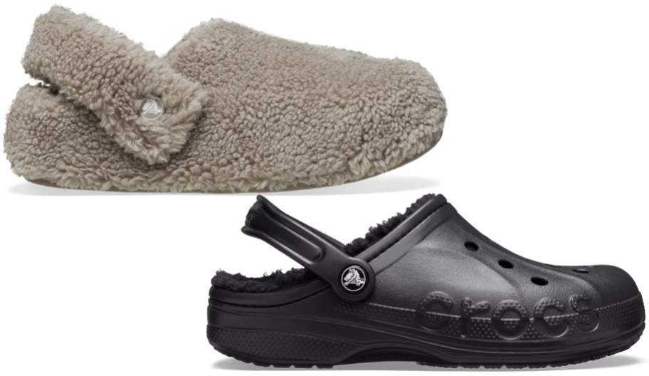 Crocs Classic Cozzzy Slippers and Crocs Baya Lined Clogs