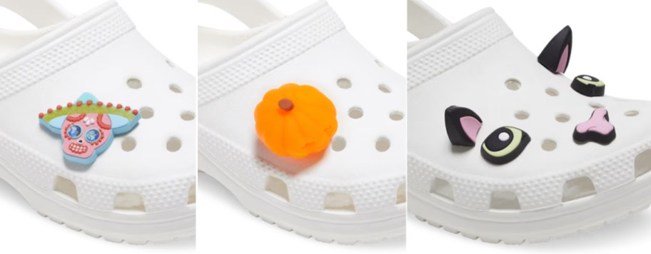 Dia De Los Muertos Sugar Skull Sombrero, Lights Up Jack O Lantern, Cat Ear Set Jibbitz Charms