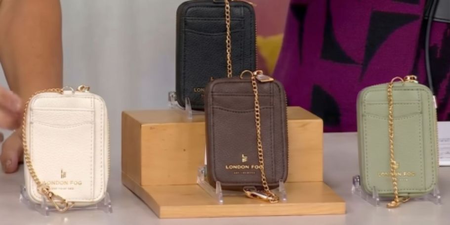 London Fog Pebble Texture Chain Detail Card Case Just $8.99 Shipped (Reg. $20)