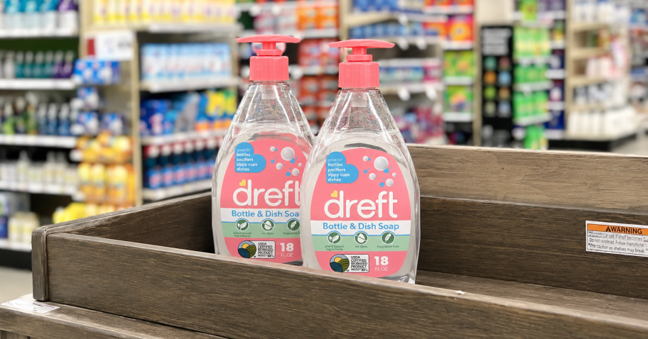 2 bottles of dreft dish soap in the store