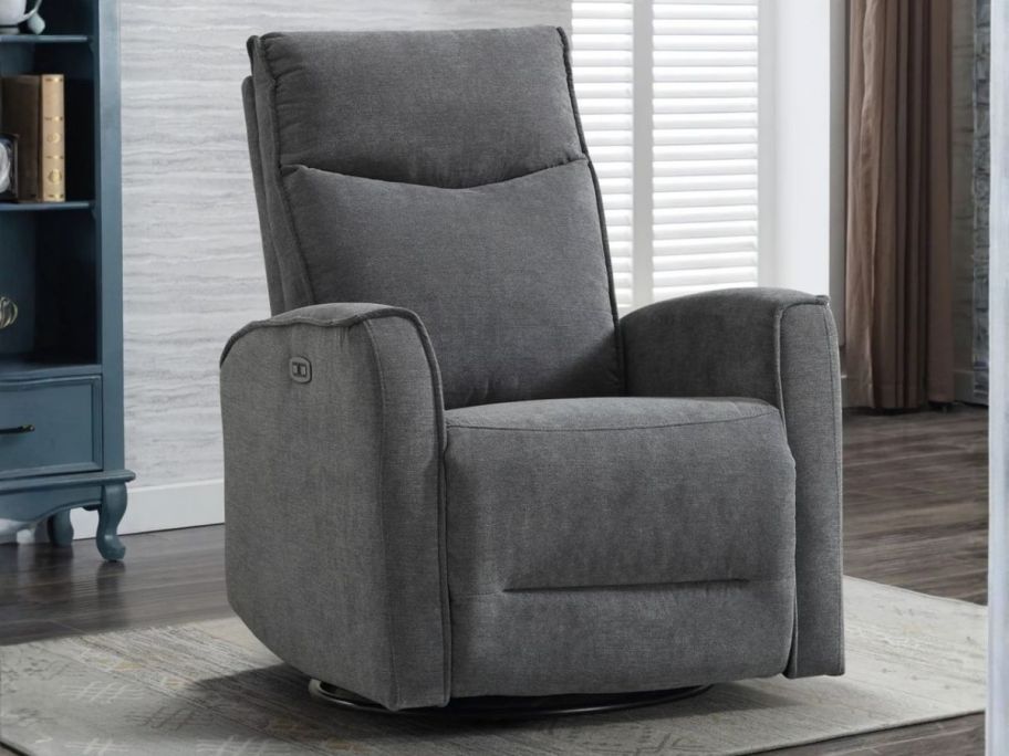 Ebern Designs Dickie Swivel Glider Power Recliner in living room