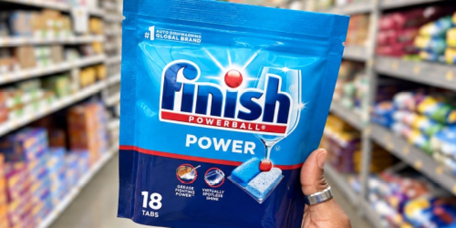 Finish Power Dishwasher Pods 18-Count Just $2.94 After Walmart Cash
