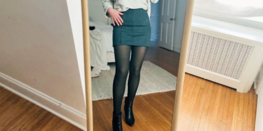 Women’s Fleece-Lined Tights Just $4.99 on Amazon | Fall & Winter Wardrobe Staple