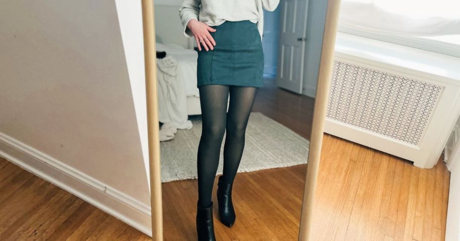 Women’s Fleece-Lined Tights Just $4.99 on Amazon | Fall & Winter Wardrobe Staple
