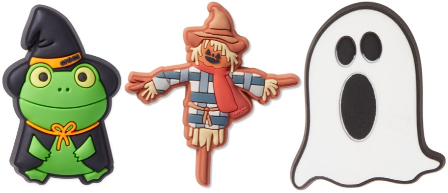 Froggie Witch, Scarecrow, Ghost Jibbitz Charms
