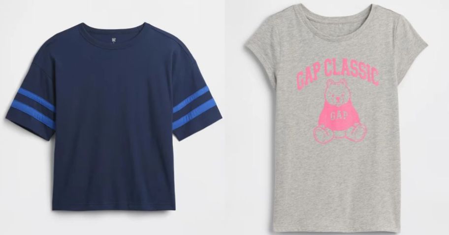 Stock images of boys and girls tees from Gap Factory