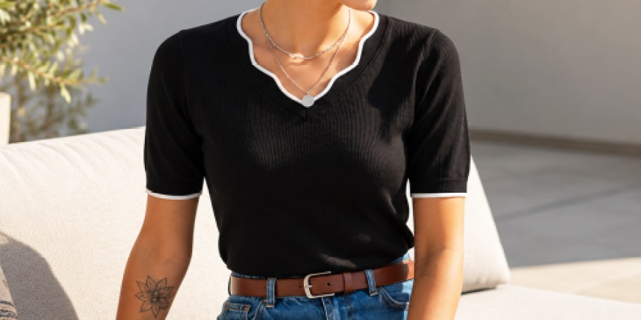 Women’s Short Sleeve Sweater Just $6.99 on Amazon (Reg. $17)
