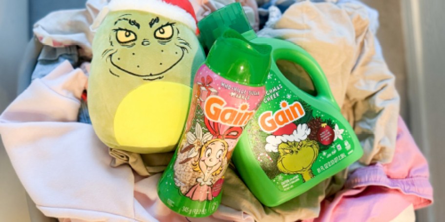 Your Laundry Can Smell Like Whoville?! Stack Amazon Savings on Gain’s Grinch Scents!