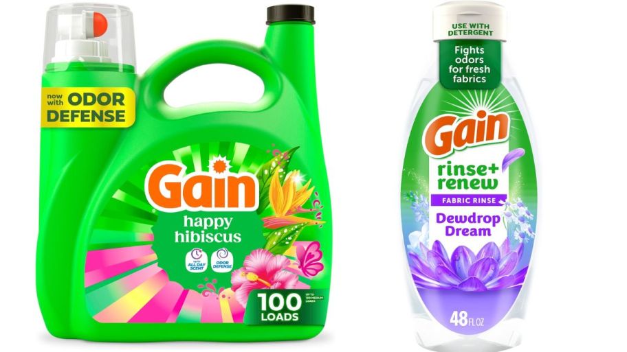 Gain detergent and rinse