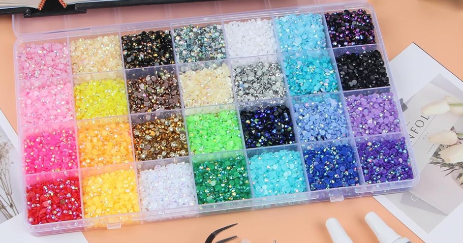 Rhinestone Bedazzling 50,000-Piece Kit Just $4.99 on Amazon (Includes Glue, Tweezers, & More)