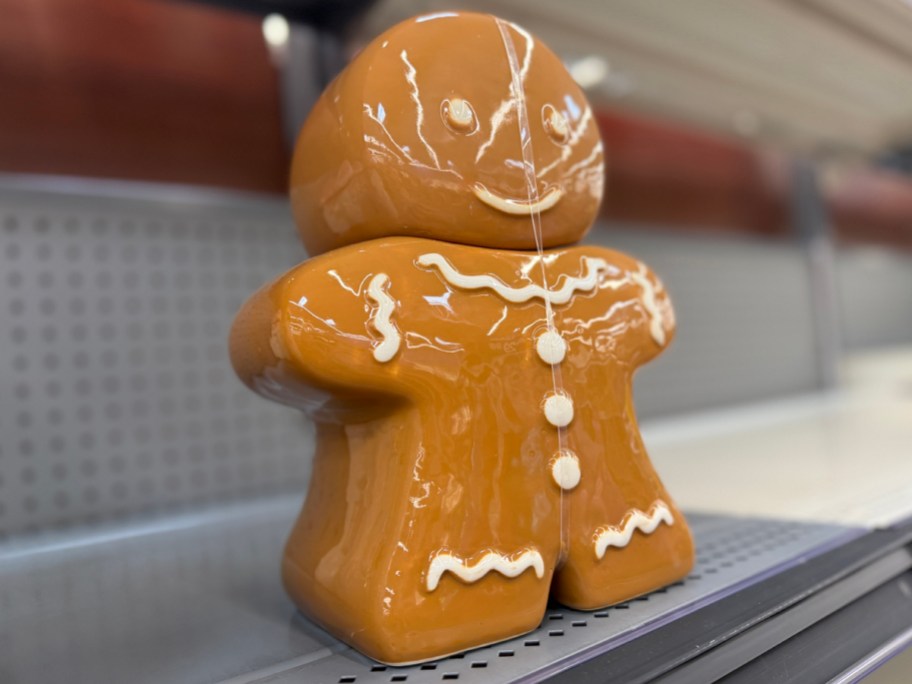Holiday Time Gingerbread Man Cookie Jar