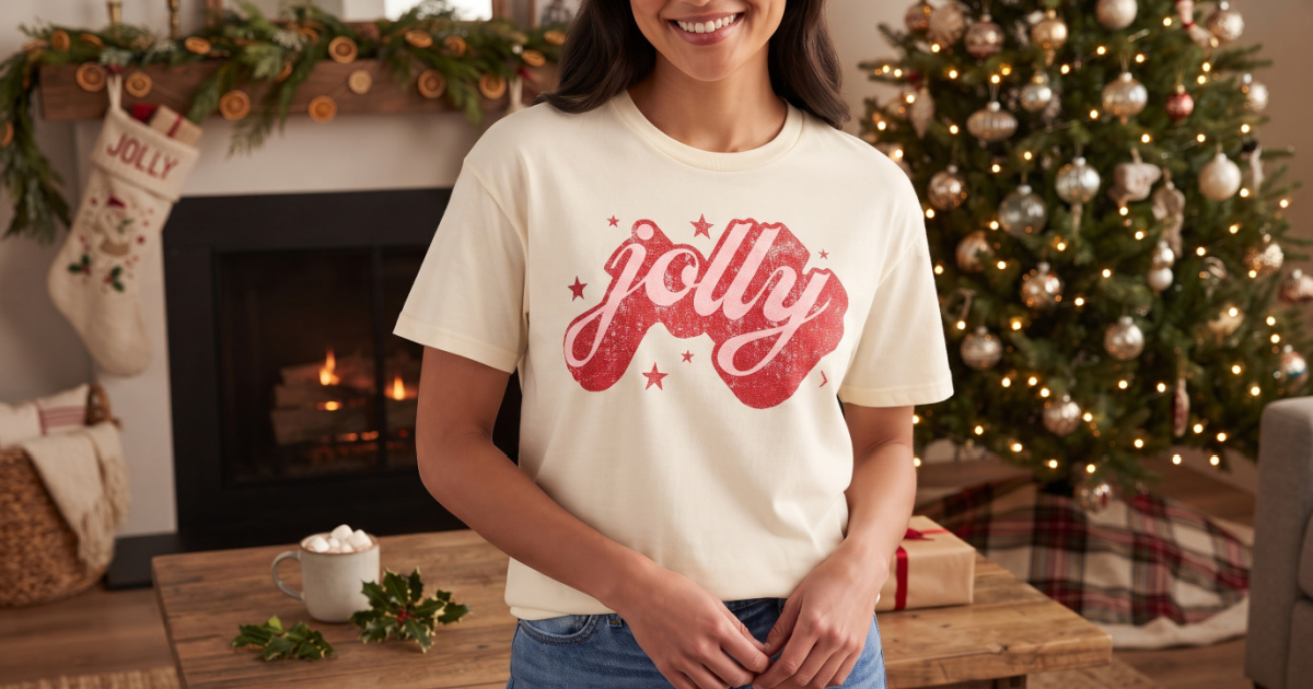 Women’s Christmas Graphic Tees Under $10 on Walmart.com