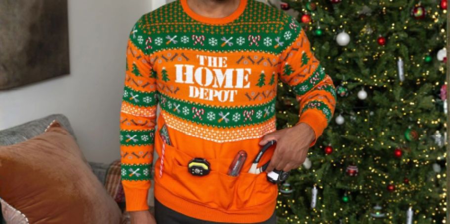 GO! Grab Home Depot’s Christmas Sweater Today (Only $29.99 + Tools & $50 Gift Card!)
