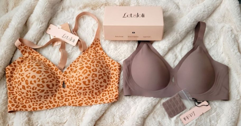 Two LetsJoli Wireless Jelly Bras