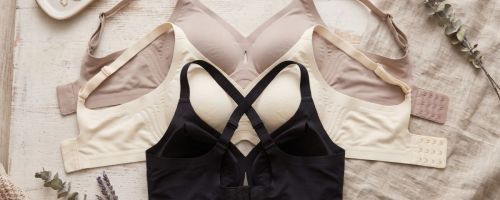 Front and back view of 3 jelly bras