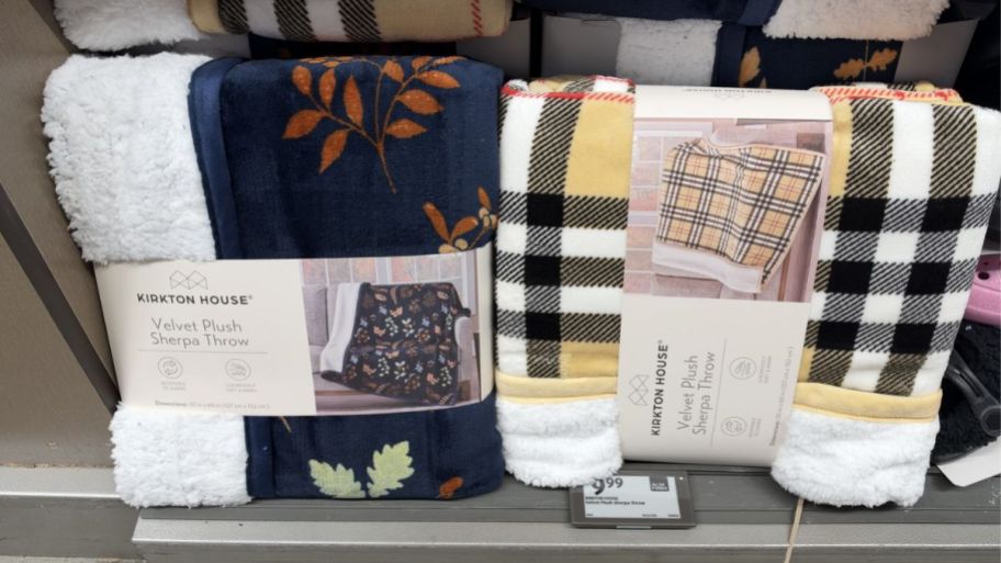 Kirkton house sherpa blankets on the shelf