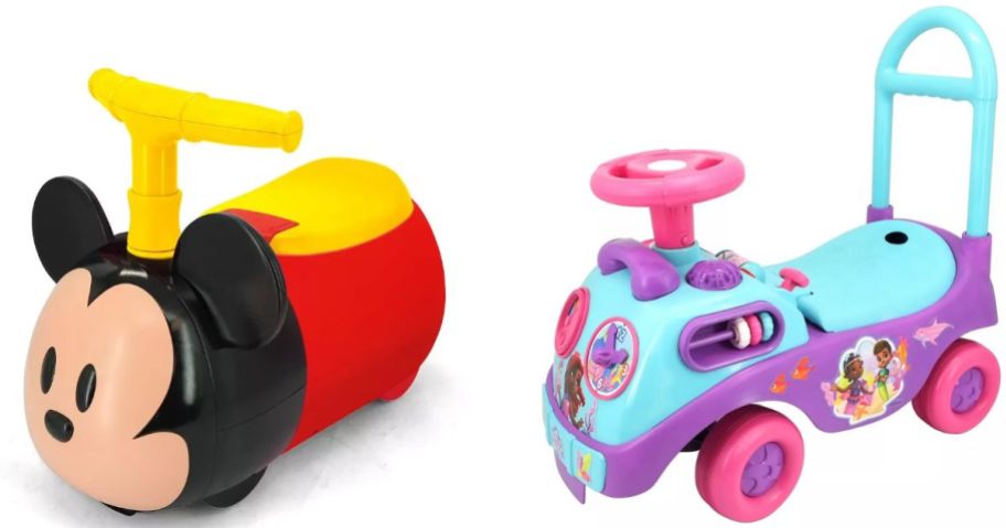 Stock images of two Disney Kiddieland Ride Ons