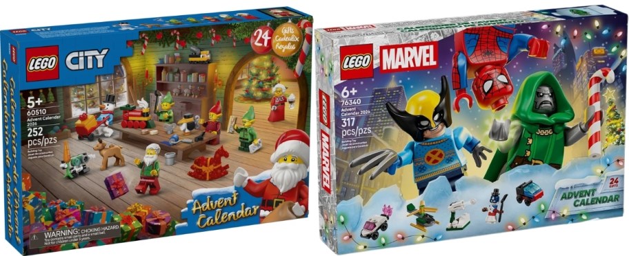 two LEGO advent calendars