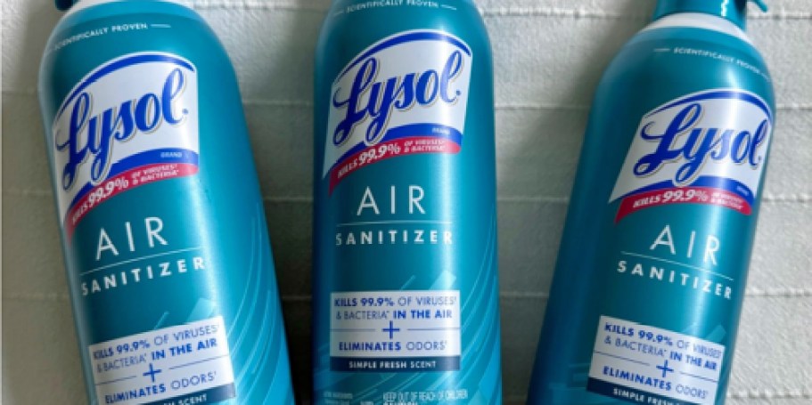 Lysol Air Sanitizer Spray 3-Pack Just $10 Shipped on Amazon