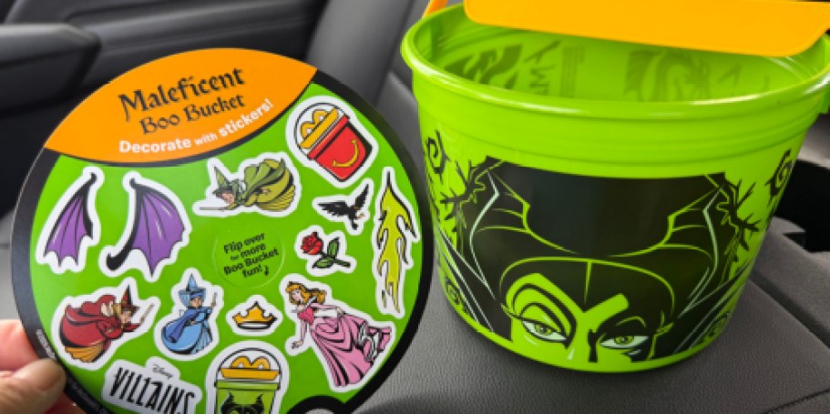 McDonald’s Halloween Boo Buckets Available NOW – 5 Disney Villian Options w/ Stickers!