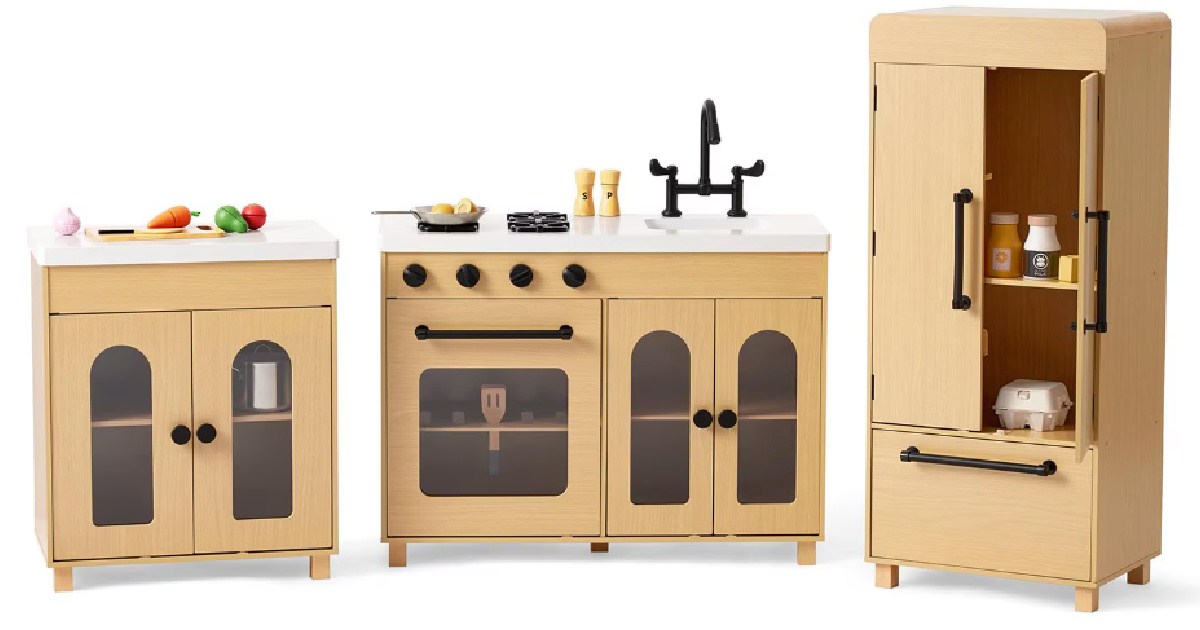 Members Mark refrigerator, kitchen sink with oven, and dishwasher set
