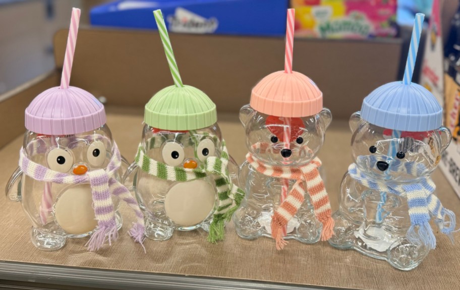 Merry Moments Figurine Glass Sipper