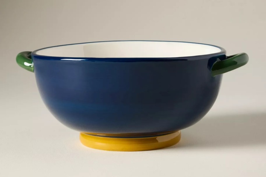 navy stoneware mixing bow