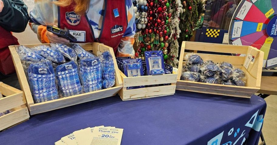 MyLowe's Money Days Giveaway table in store